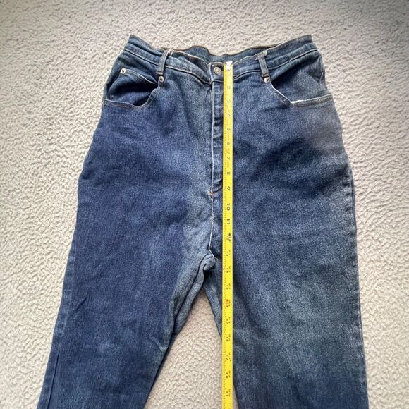 Jeantonics Jeans Womens Size 18 Blue Denim Tapered Skinny Dark Wash - Picture 4 of 15